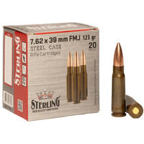 Sterling 8698779967284 7.62x39mm 123gr Full Metal Jacket 20 Per Box/50 Case