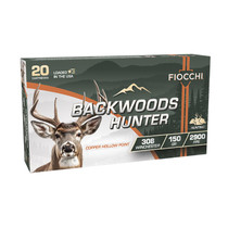 Fiocchi 308BHC Backwoods Hunter 308Win 150gr Copper Hollow Point 20 Per Box/10 Case