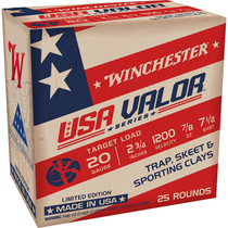Winchester Ammo USAV207 USA Valor 20Gauge 2.75" 7/8oz 7.5Shot 25 Per Box/10 Case