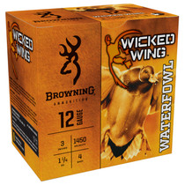 Browning Ammo B193421234 Wicked Wing 12Gauge 3" 1 1/4oz 4Shot 25 Per Box/10 Case
