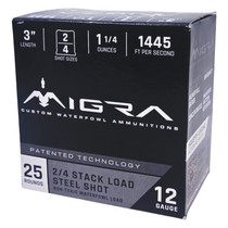 Migra Ammunitions M12SS24 Staxd 12Gauge 3" 1 1/4oz 2/4 Shot 25 Per Box/10 Case