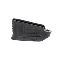 Strike Industries EMPG43XBK Enhanced Magazine Plate made of Polymer with Black Finish & Extra Gripping Surface for Glock 43X Magazines (Adds 2rds)