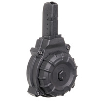 ProMag DRMA12 Standard 50rd Drum 9mm Luger Fits AR-15 Compatible w/ Glock Style Mags Black DuPont Zytel Polymer