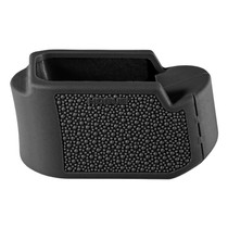 Hogue 18610 Extension Base Pad Fits Glock 19 Compatible w/ 10/15rd Magazines Black Overmolded Rubber