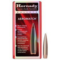 Hornady 22771 Aeromatch 22Cal 69gr Hollow Point Boat Tail 100 Per Box/25 Case