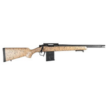 Christensen Arms 8010612000 Ridgeline Scout Full Size 308 Win 4+1, 16" Black Nitride Steel Threaded Barrel, Black Nitride Aluminum Receiver, Tan w/Black Webbing Fixed Sporter Stock