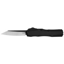 Kershaw 9000R Livewire Automatic 3.30" OTF Reverse Tanto Plain Black PVD Flats/Satin Grinds CPM MagnaCut Steel Blade, Black Anodized Aluminum Handle
