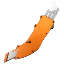 Templar Knife Squire Utility OTF Razor Plain Orange Anodized 5.38" Aluminum Handle
