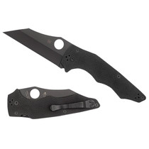 Spyderco C253GPBBK YoJumbo 3.98" Folding Wharncliffe Plain Black DLC CPM S30V SS Blade/Black Textured G10 Handle Includes Pocket Clip