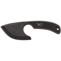 Browning 3220323 Cutoff 2.50" Fixed Skinner Plain Black Black Oxide Stonewashed 9Cr14MoV SS Blade, Black/Tan G10 Handle