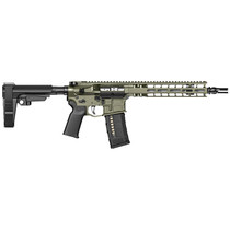 Radian Weapons R0515 Model 1 Pistol 223 Wylde 30+1 10.50", OD Green Billet Rec/M-Lok Handguard, Smooth Buffer Tube (No Brace), Magpul Grip, Ambi Controls, Dead Air QD Flash Hider, Adj. Triggers