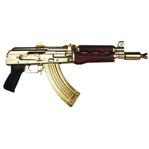 Zastava Arms Usa ZP92762SRGL ZPAP 92 7.62x39mm 30+1 10" 24K Gold Plated/ Cold HammerForged/ Chrome Lined Barrel, Steel 24K Gold Plated Receiver, Serbian Red Wood Grips
