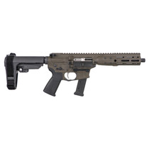 LWRC ICP9PBC8SBA3 IC-9 9mm Luger 8.50" 33+1 Black Nitride Threaded Barrel, Patriot Brown Anodized Aluminum Picatinny Rail Receiver, SB Tactical SBA3 Brace, LWRC Ultra Combat Grip, Ambidextrous
