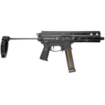 Grand Power 197892004831 SP45A3 Stribog 45 ACP 20+1 8" Black Threaded Barrel, Black Aluminum Picatinny Rail Receiver, Black PDW Tailhook Brace, Black Polymer Grip, Thread Protector