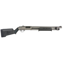 Mossberg 50795 590A1 Pro 6+1 18.50" Tungsten Gray Cerakote Barrel & Steel Drilled & Tapped Receiver, Magpul SGA Synthetic Stock