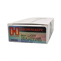 Hornady 9mm Luger 135gr Crimplock Encapsulated TAP Training