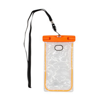 CHUMS Glow Phone Pouch Waterproof Phone Dry Bag Orange