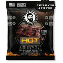 Bearded Butcher Hot Jerky Seasoning & Natural Cure Kit for 10 lb