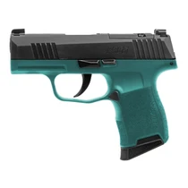 Sig Sauer P365 9mm 3.1" Barrel Teal/Blk X- Ray 3 Polymer Grip (2) 10rd Steel Mag, Optic Ready