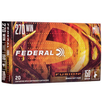 Federal F270FS2 Fusion 270 Winchester 150 GR Fusion Soft Point 20 Box