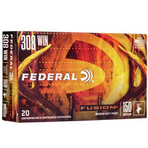Federal F308FS1 Fusion 308 Win7.62 NATO 150 GR Fusion Soft Point 20 Box