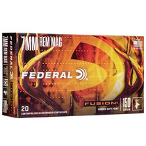 Federal F7RFS1 Fusion 7mm Rem Mag 150 GR Fusion Soft Point 20 Box