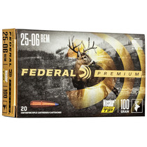 Federal P2506D Premium 2506 Remington 100 GR Nosler Ballistic Tip NBT 20 Box