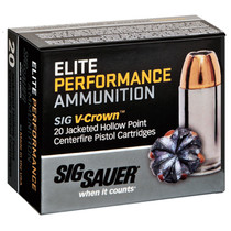 Sig Sauer E357S120 Elite VCrown 357 Sig 125 GR Jacketed Hollow Point JHP 20 Box