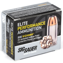 Sig Sauer E9MMA320 Elite VCrown 9mm Luger 147 GR Jacketed Hollow Point JHP 20 Box