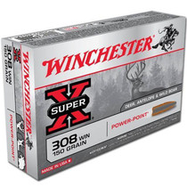 Winchester Ammo X3085 SuperX 308 Winchester 150 GR PowerPoint PP 20 Box
