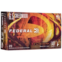 Federal F65CRDFS1 Fusion 6.5 Creedmoor 140 gr Fusion Soft Point 20 Rds.