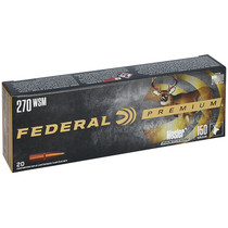 Federal Premium Ammunition 270 Winchester Short Magnum (WSM) 150 Grain Nosler Partition Box of 20