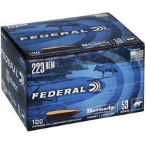 Federal Varmint & Predator 223 Remington Ammo 53 Grain Hornady V-Max 100 Rounds