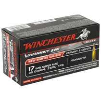 Winchester Ammo S17W25 Varmint HE 17 WSM 25 gr Polymer Tip 50 Bx/ 10 Cs