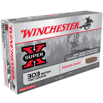 Winchester Ammo X303B1 Super-X 303 British 180 gr Power-Point (PP) 20 Bx/ 10 Cs