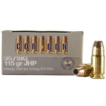 Cor-Bon Self Defense .357 SIG 115GR JHP 20 Rounds
