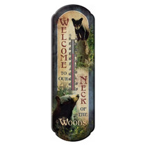 Rivers Edge Bear Welcome Tin Thermometer