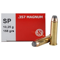 Sellier & Bellot 357 Magnum 158GR Jacketed Soft Point 50 Rounds