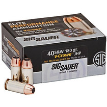 Sig Sauer Elite Performance Ammunition 40 S&W 180GR V-Crown Jacketed HP Box of 20