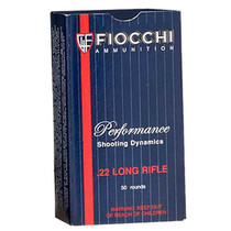 Fiocchi Performance Shooting Dynamics Rimfire Ammunition .22 LR 40 gr LRN 50/box