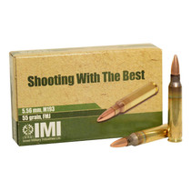 IMI M193 5.56mm Ammo 55GR FMJ 20 Rounds