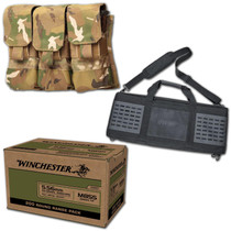 Winchester 5.56 200 Rnds with Blackhawk Triple Mag Pouch & Rifle Case