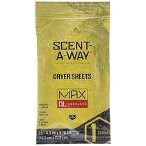 Hunter's Specialties Scent-A-Way MAX Odorless Scent Elimination Dryer Sheets Pack of 15
