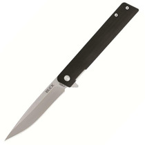 Buck Knifes 256 Decatur Folding 3.5" Drop Point 7Cr17MoV Stainless Satin G-10 Handle Black