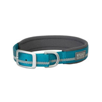 Terrain D.O.G. Reflective Neoprene Lined Dog Collar - Blue Bay/Dark Gray 1 IN X 21 IN