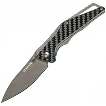 SCHRADE LINER LOCK KNIFE CARBON FIBER (2.75" GRAY) SCH706