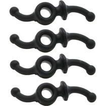Apex Gear DoubleDown Bow String Silencer Black Pack of 4, AG460B