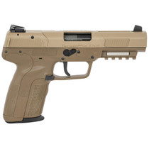 FN America Five 5.7x28mm, 4.8" Barrel, Ambidextrous, 3-Dot Sights, FDE, 20rd