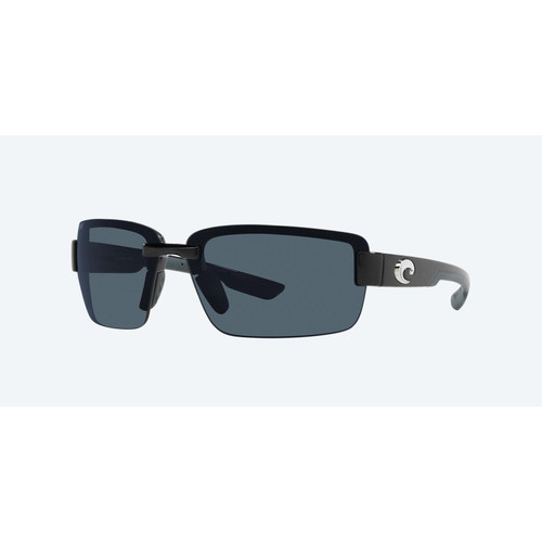 Galveston Polarized Sunglasses, Gray-100% UV, Black Frame