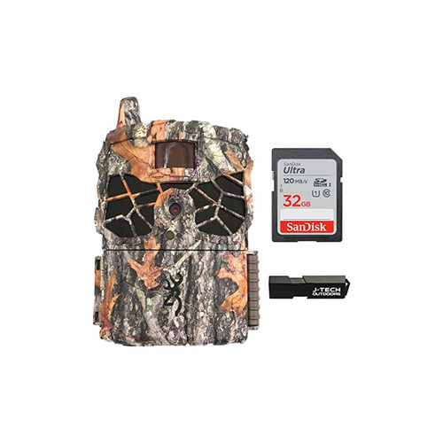 Browning Defender Ridgeline Wireless Cellular Trail Camera Bundle Includes 32GB Memory Card and J-TECH Card Reader